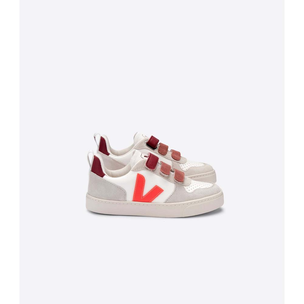 Veja V-10 X BONTON Kids\' Sneakers White/Orange | CA 842EBC